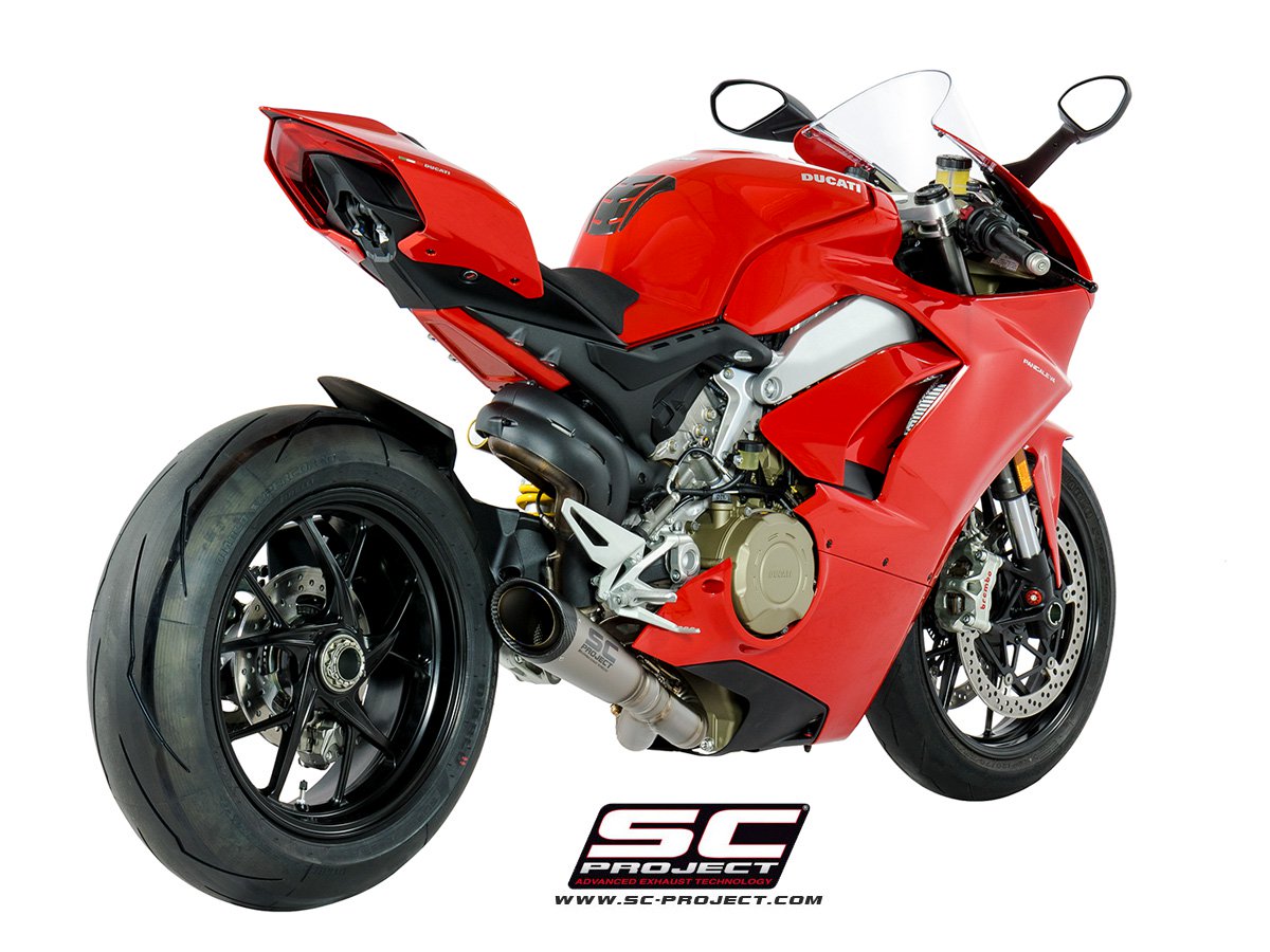 SC PROJECT S1 スリップオン DUCATI PANIGALE SC Project S1 Titanium w/Carbon Cap Exhaust: Ducati Panigale V4/S/R