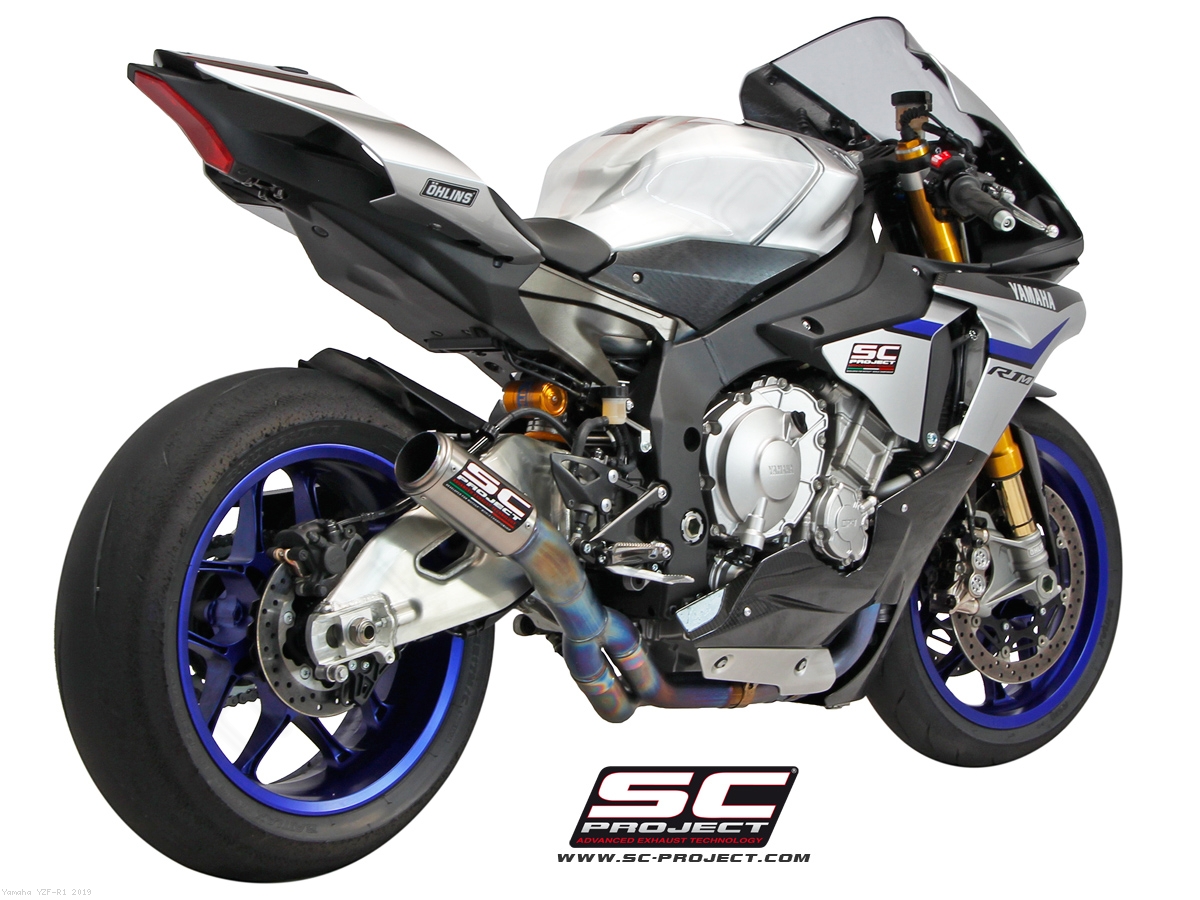 SCーPROJECT SC-PROJECT SCプロジェクト CR-T スリップオンサイレンサー＆2-1 フルチタン キャタライザーキャンセルパイプ  本体材質：カーボン YZF-R1 YZF-R1M : ウェビック1号店 - 通販 - Yahoo!ショッピング
