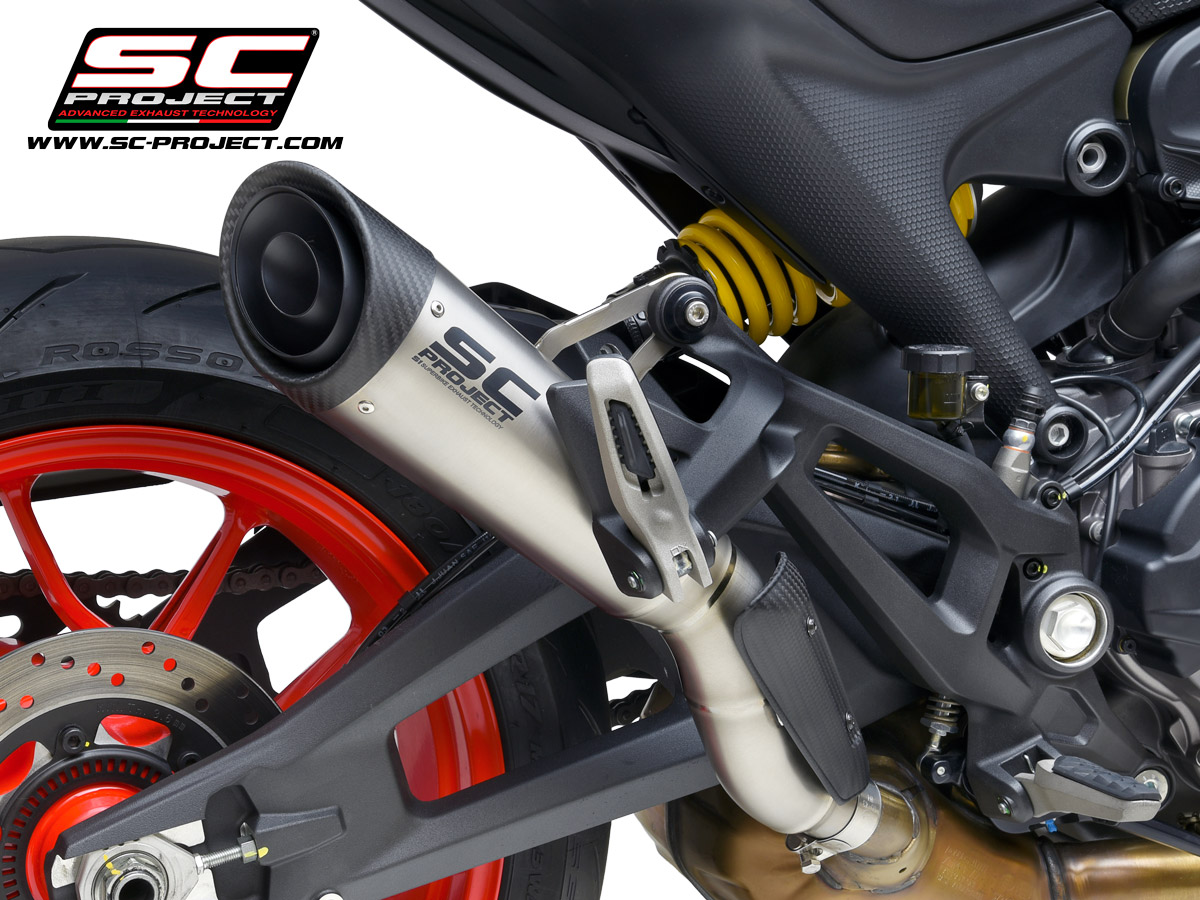 SCーPROJECT SC-PROJECT SCプロジェクト CR-T ツイン スリップオンサイレンサー【公道走行可】 本体材質：カーボン  MONSTER 937 DUCATI ドゥカティ