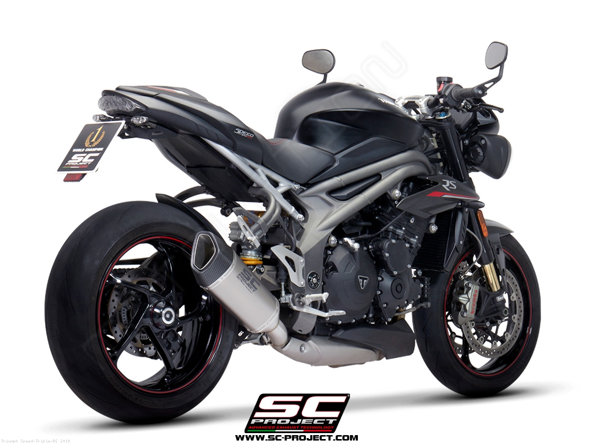 SC1 R Exhaust Triumph Speed Triple RS 2019 T22 90