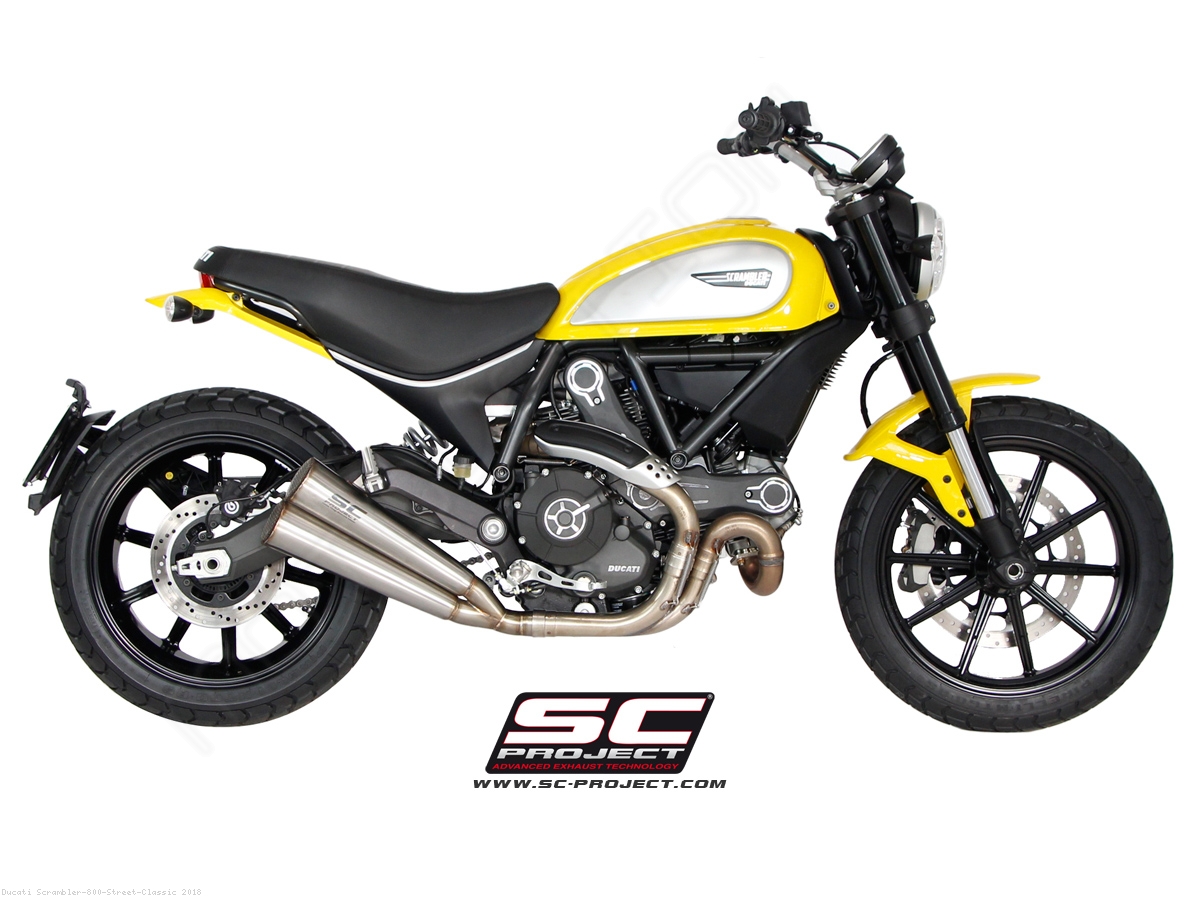 Conic Twin Exhaust Ducati Scrambler 800 Street Classic 2018