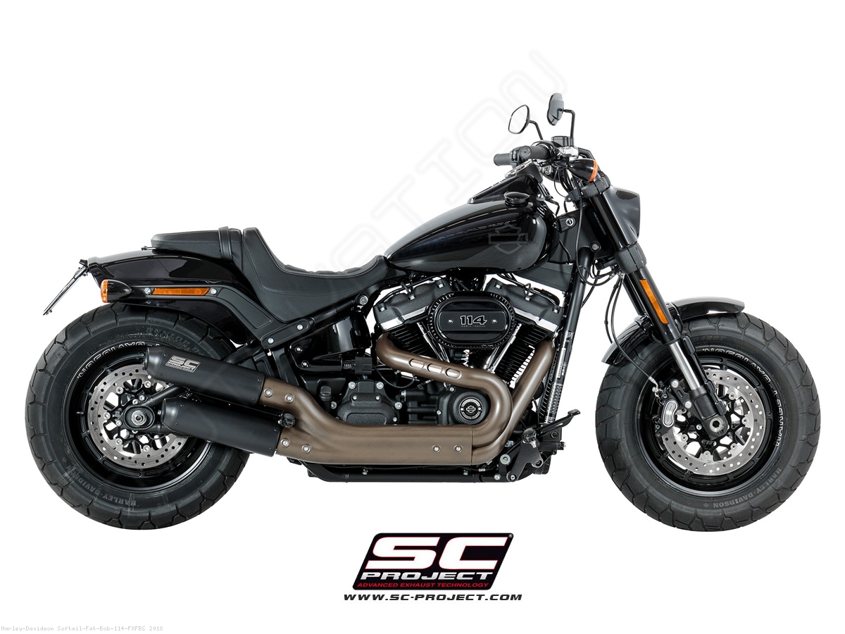 Dual GP EVO Exhaust Harley Davidson Softail Fat Bob 114 FXFBS