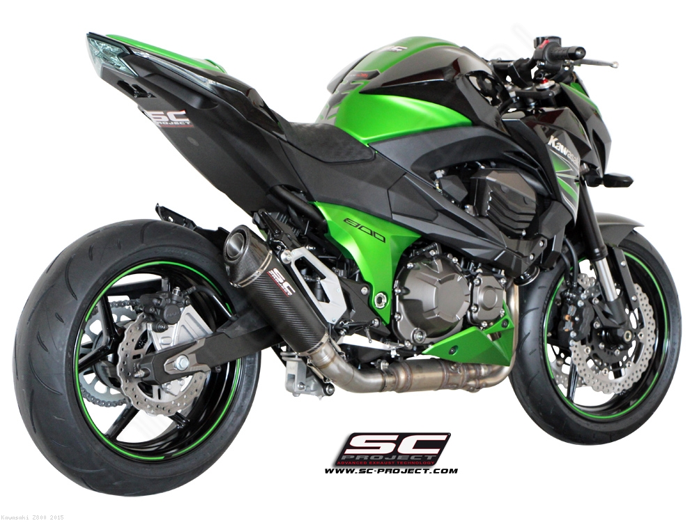 Conic Matte Carbon Exhaust Kawasaki Z800 2015 K15 34C