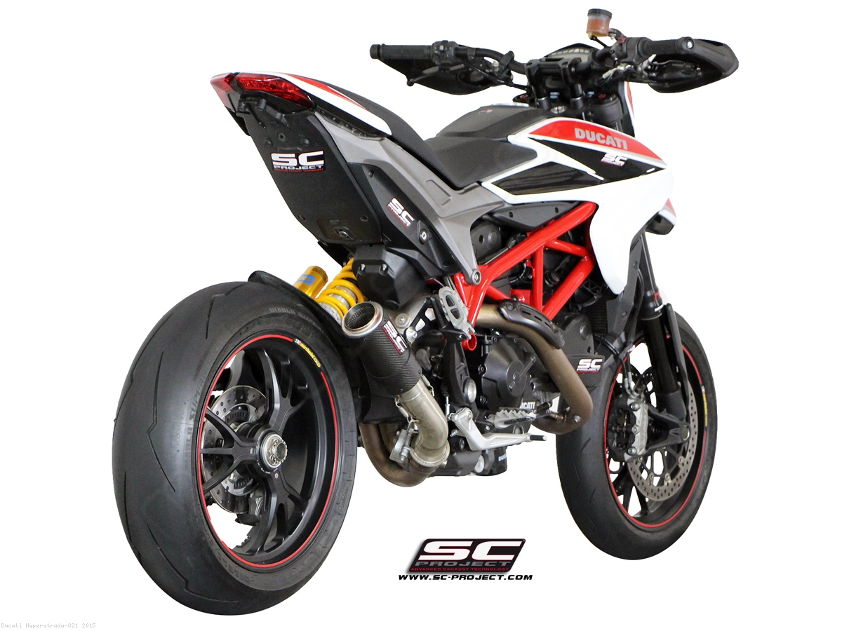 HYPERMOTARD 821 2013/16 HOMOLOGATED SLIP-ON EXHAUST SYSTEM FURORE CARBONIO OVAL GPR EXHAUST SYSTEMS D.111.FCB DUCATI HYPERSTRADA