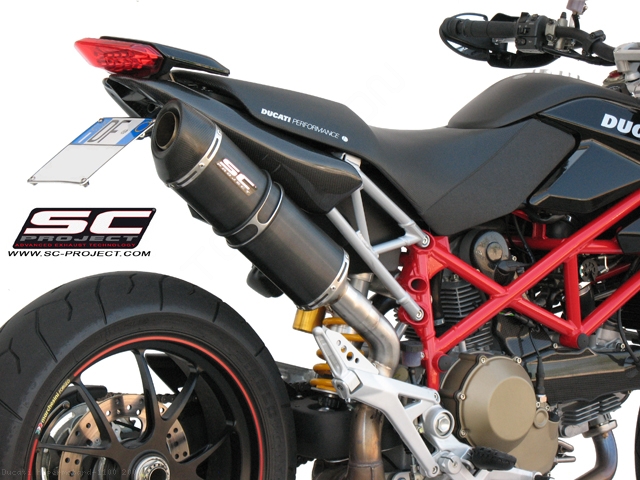 GPR GPR:ジーピーアール GPR TIBURON CARBON LOOK (DUCATI HYPERMOTARD 1100-1100 EVO  2007-12 SLIP ON DOUBLE MUFFLER EXHAUST) スリップオンマフラー