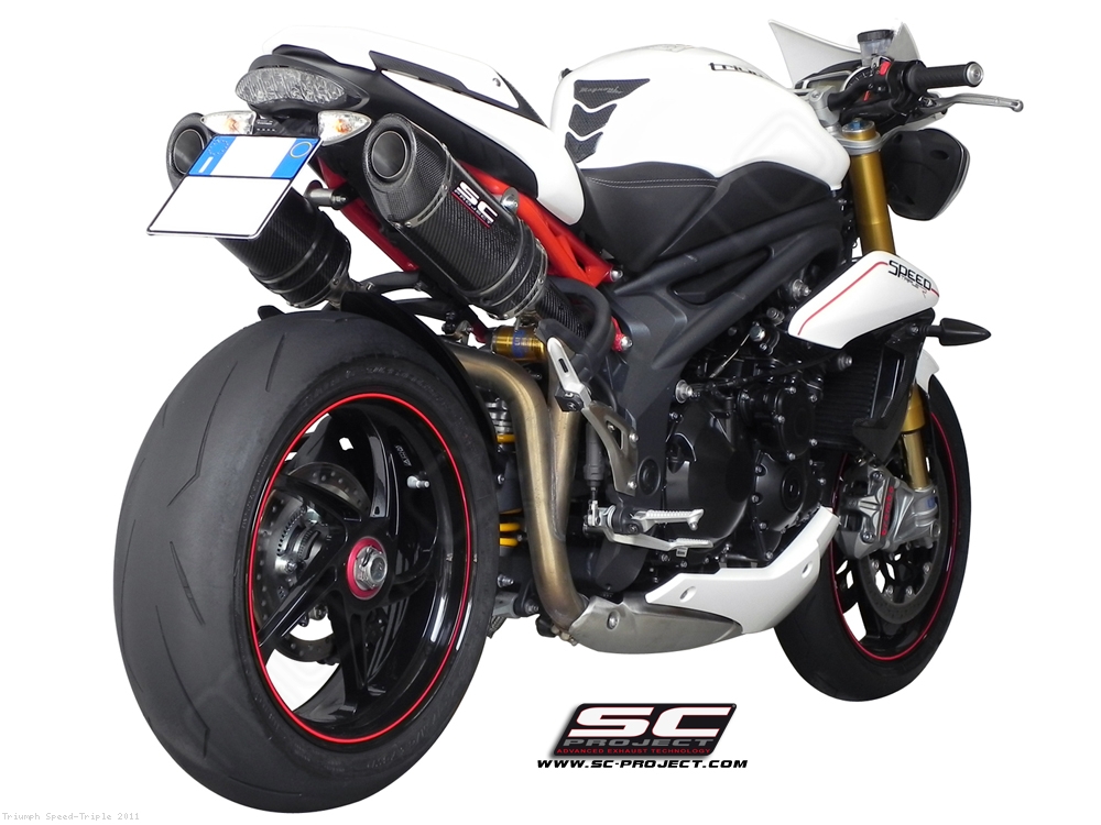 Oval High Mount Exhaust Triumph / Speed Triple / 2011 (T05-25)
