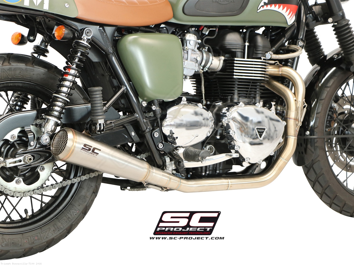 triumph t140 custom exhaust