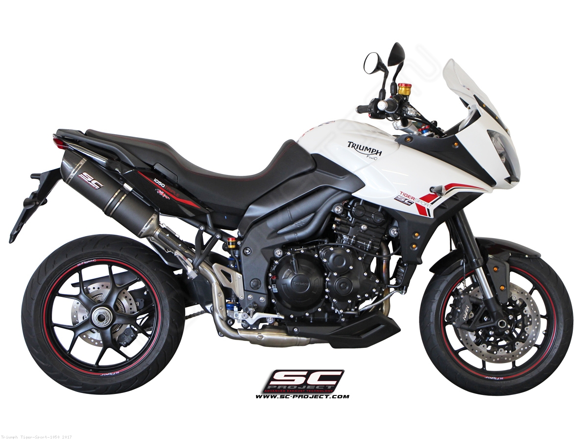 Oval High Mount Exhaust Triumph Tiger Sport 1050 2017 T08 H02