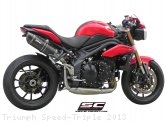 Oval High Mount Exhaust by SC-Project Triumph / Speed Triple / 2013