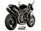 Oval High Mount Exhaust by SC-Project Triumph / Speed Triple R / 2018