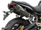 Oval High Mount Exhaust by SC-Project Triumph / Street Triple R / 2012