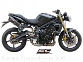 Oval High Mount Exhaust by SC-Project Triumph / Street Triple / 2007