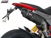 Oval High Mount Exhaust by SC-Project Ducati / Hypermotard 821 SP / 2013