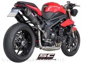 Oval High Mount Exhaust by SC-Project Triumph / Speed Triple / 2013