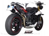 Oval High Mount Exhaust by SC-Project Triumph / Speed Triple R / 2015