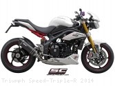 Oval Low Mount Exhaust by SC-Project Triumph / Speed Triple R / 2014
