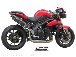 Oval High Mount Exhaust by SC-Project Triumph / Speed Triple R / 2012