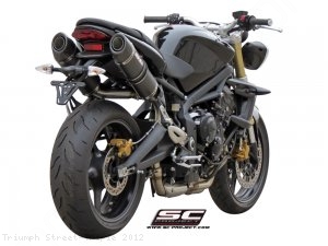 Oval High Mount Exhaust by SC-Project Triumph / Street Triple / 2012