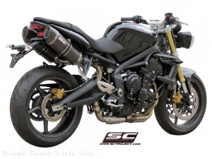 Oval High Mount Exhaust by SC-Project Triumph / Street Triple / 2012