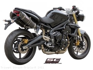 Oval High Mount Exhaust by SC-Project Triumph / Street Triple R / 2011