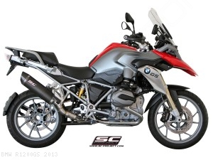 Oval Matte Carbon SC1 Exhaust by SC-Project BMW / R1200GS / 2013