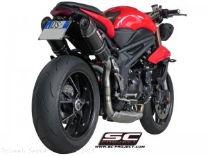 Oval High Mount Exhaust by SC-Project Triumph / Speed Triple R / 2014