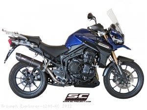 Oval High Mount Exhaust by SC-Project Triumph / Explorer 1200 XC / 2012