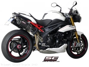 Oval High Mount Exhaust by SC-Project Triumph / Speed Triple / 2013