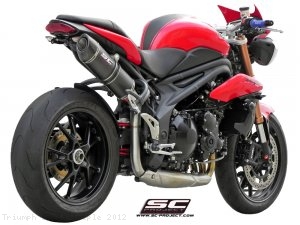 Oval High Mount Exhaust by SC-Project Triumph / Speed Triple / 2012