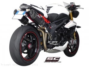 Oval High Mount Exhaust by SC-Project Triumph / Speed Triple / 2011