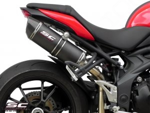 Oval High Mount Exhaust by SC-Project Triumph / Speed Triple R / 2013